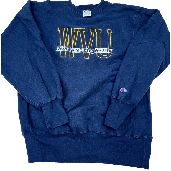 Champion Other - Vintage WVU Mountaineers Sweatshirt Men Large Champion Reverse Weave 80s 90s USA